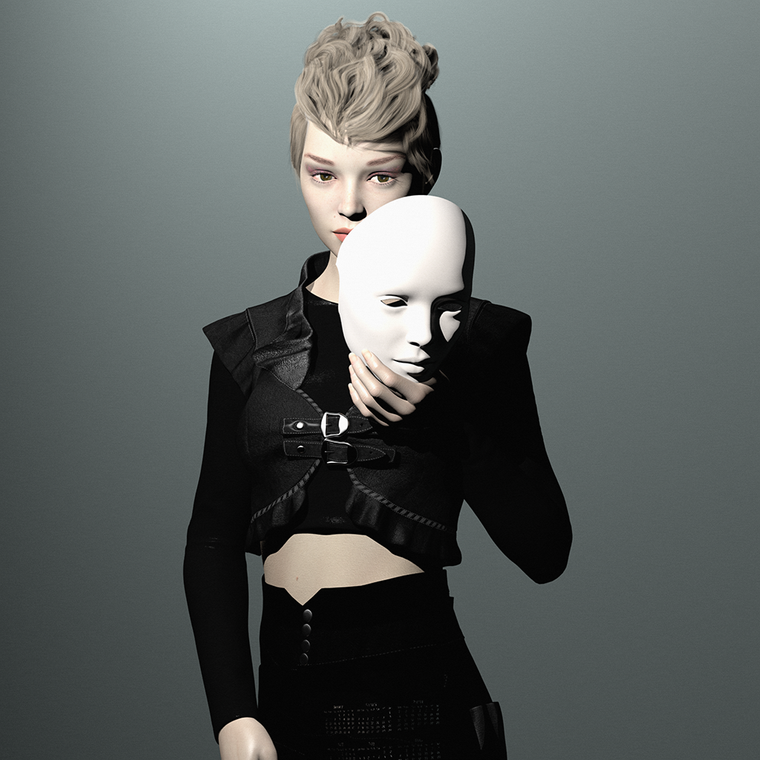 Self-Portrait with Mask