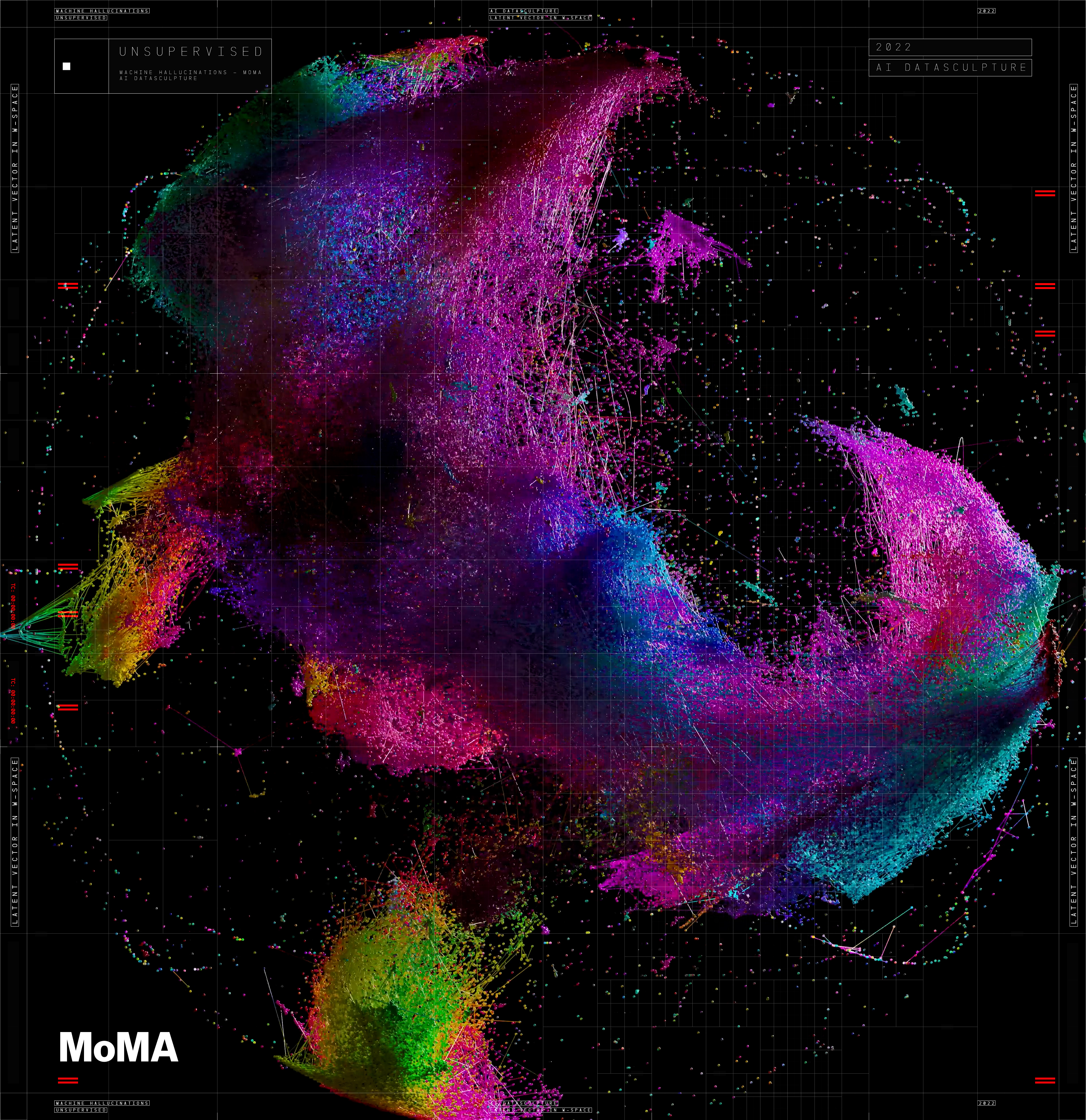 Unsupervised — Burned — Data Universe — MoMA — 2D